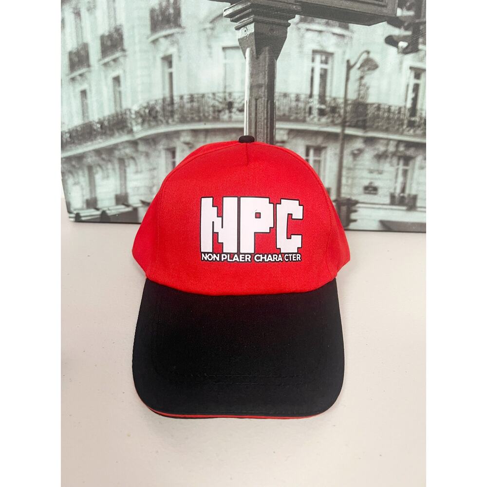 NPC Pixel Gamer Baseball Cap, Adjustable Funny Gamer Hat